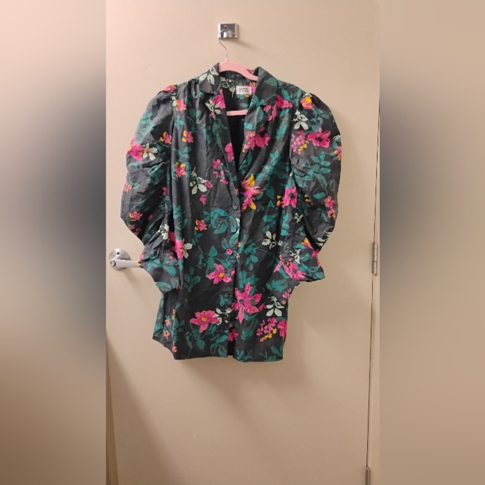 Signed Blake x The Drop Floral Statement Ruched Long Sleeve Blazer Dress XXS
